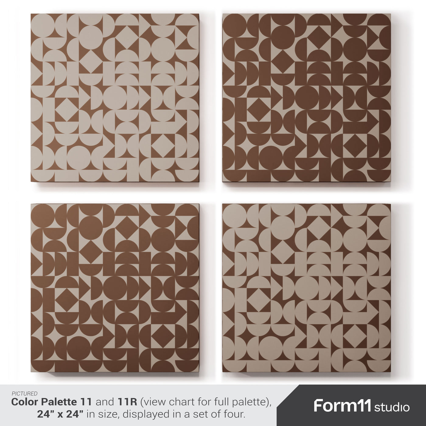 Acoustic Panel with Orbit Pattern – Mid-Century Geometric Design for Sound Absorption and Echo Control
