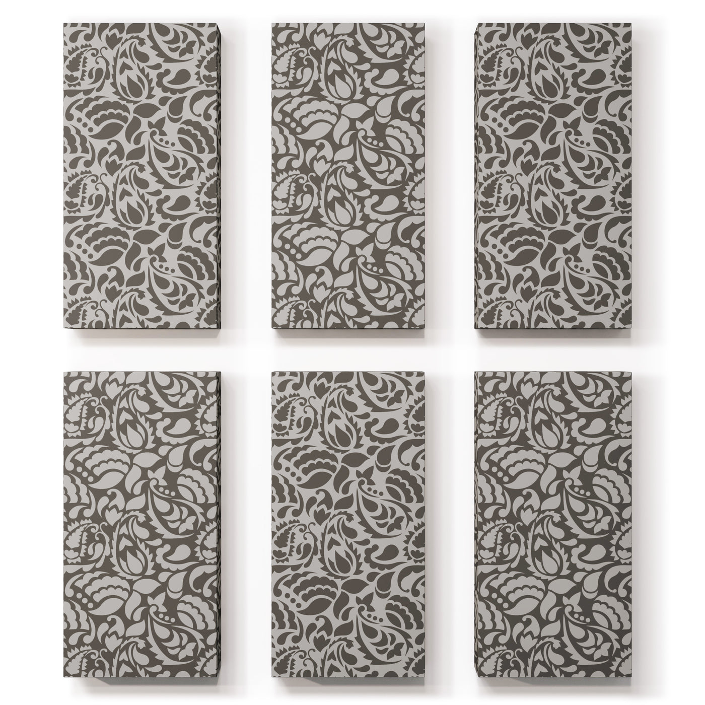 Acoustic Panel with Paisley Pattern – Decorative Curved Motif for Sound Absorption and Echo Control