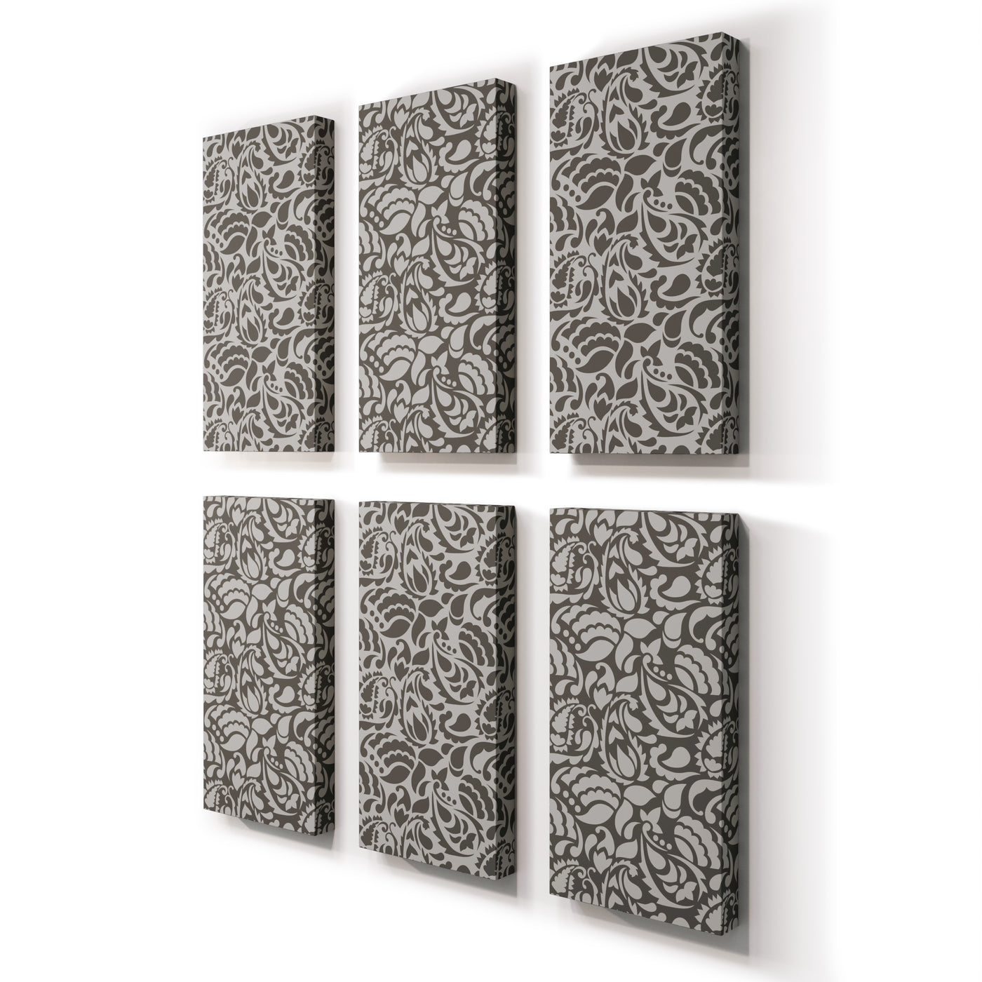 Acoustic Panel with Paisley Pattern – Decorative Curved Motif for Sound Absorption and Echo Control