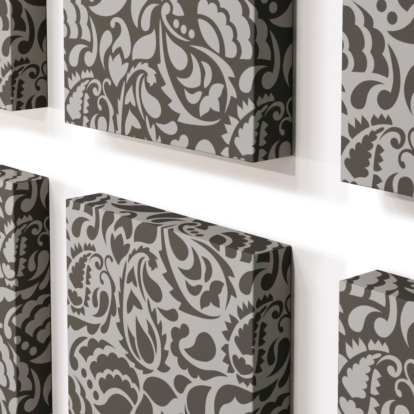Acoustic Panel with Paisley Pattern – Decorative Curved Motif for Sound Absorption and Echo Control