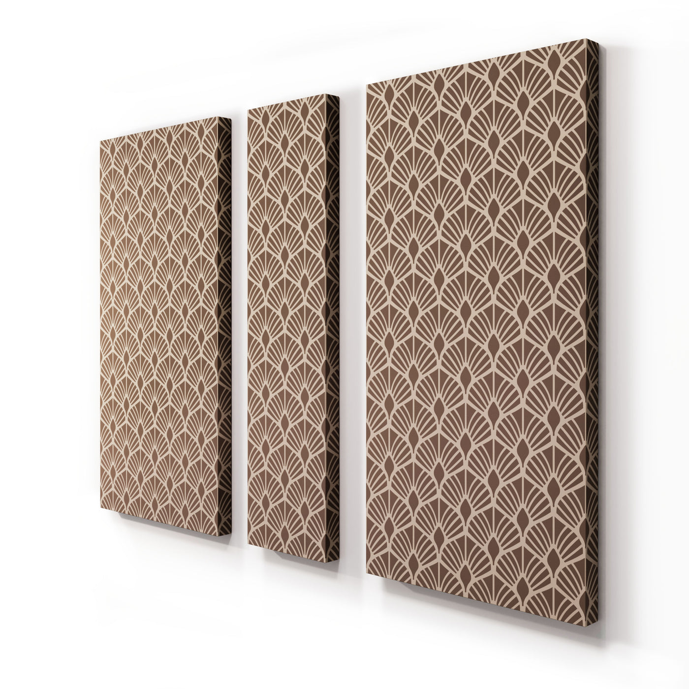 Acoustic Panel with Seashell Pattern – Art Deco Geometric Design for Sound Absorption and Echo Control - Additional Color Options