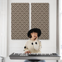 Acoustic Panel with Seashell Pattern – Art Deco Geometric Design for Sound Absorption and Echo Control - Additional Color Options