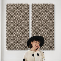 Acoustic Panel with Seashell Pattern – Art Deco Geometric Design for Sound Absorption and Echo Control - Additional Color Options