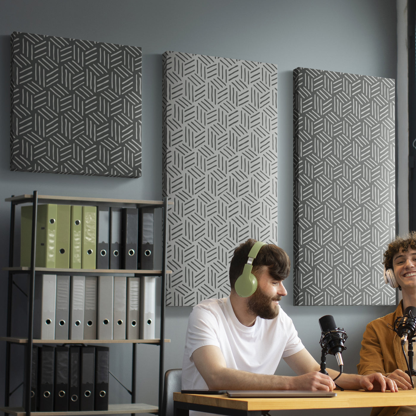 Acoustic Panel with Weave Pattern – Interlocking Geometric Design for Sound Absorption and Echo Control