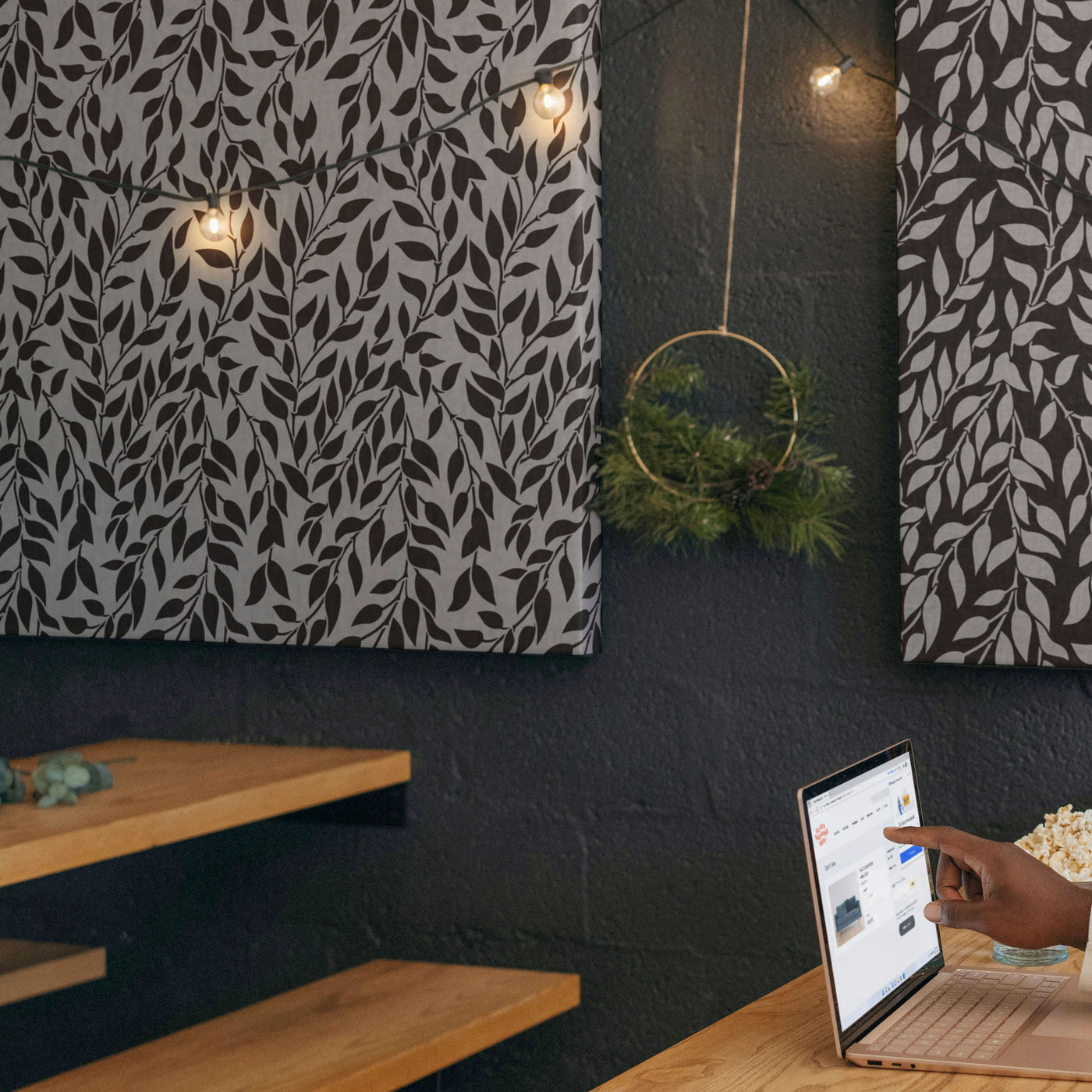 Acoustic Panel with Vineleaf Pattern – Flowing Botanical Design for Sound Absorption and Echo Control – Additional Color Options
