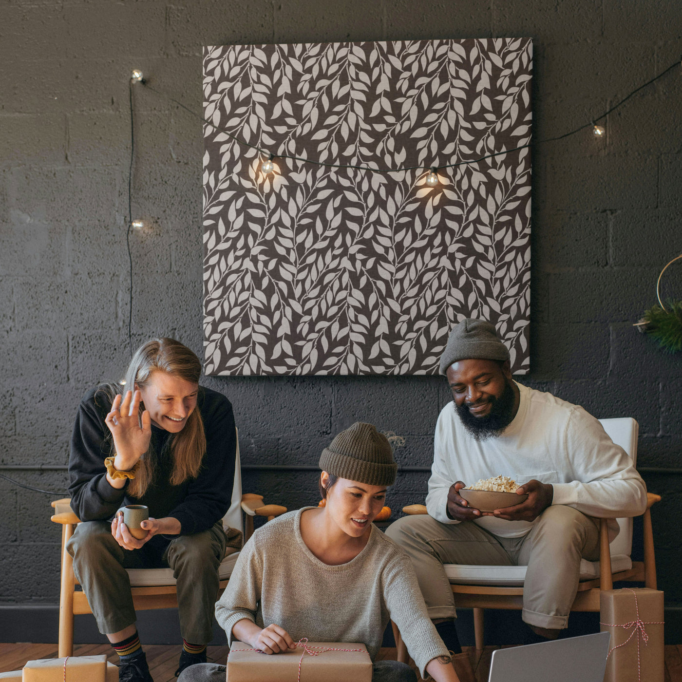 Acoustic Panel with Vineleaf Pattern – Flowing Botanical Design for Sound Absorption and Echo Control – Additional Color Options