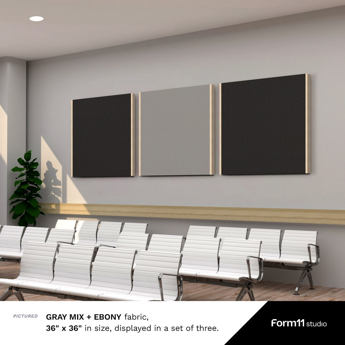 Wood Framed Acoustic Panel (Single Panel, Multiple Sizes & Colors Available) - Form11Studio
