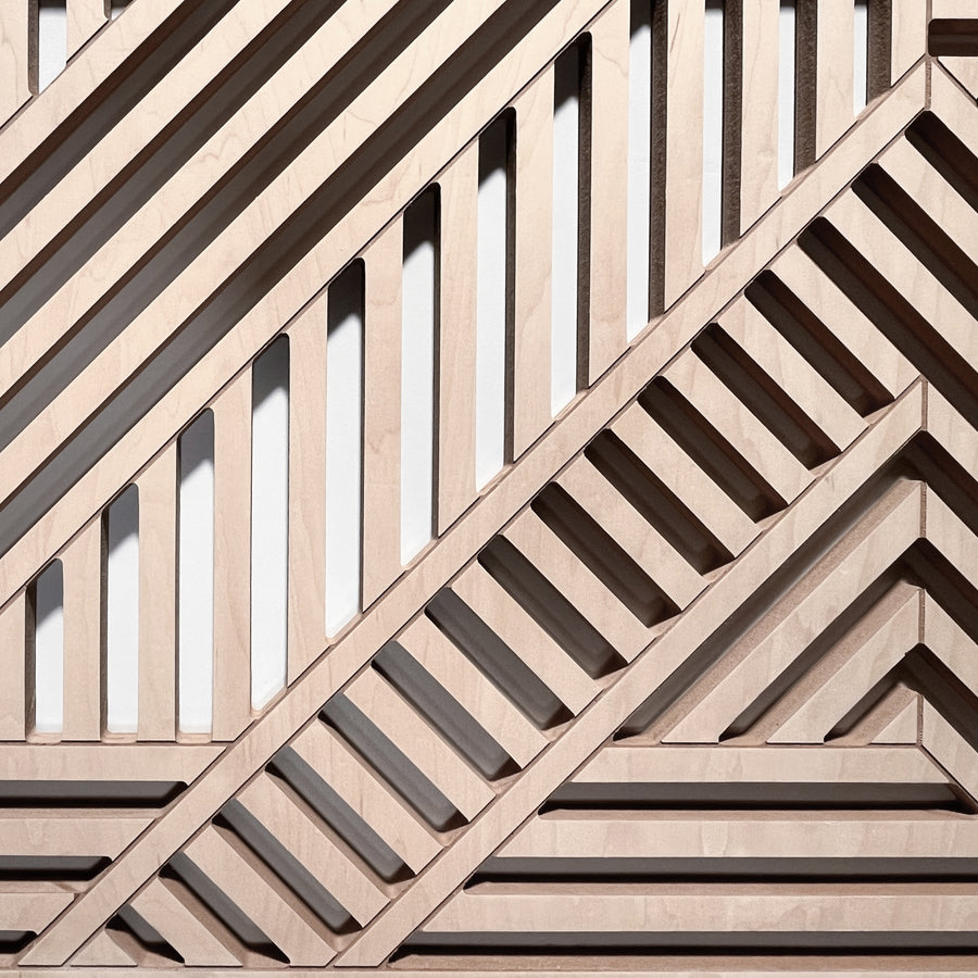 Modern Geometric Cutouts Wood Wall Art (Set of 2, 22