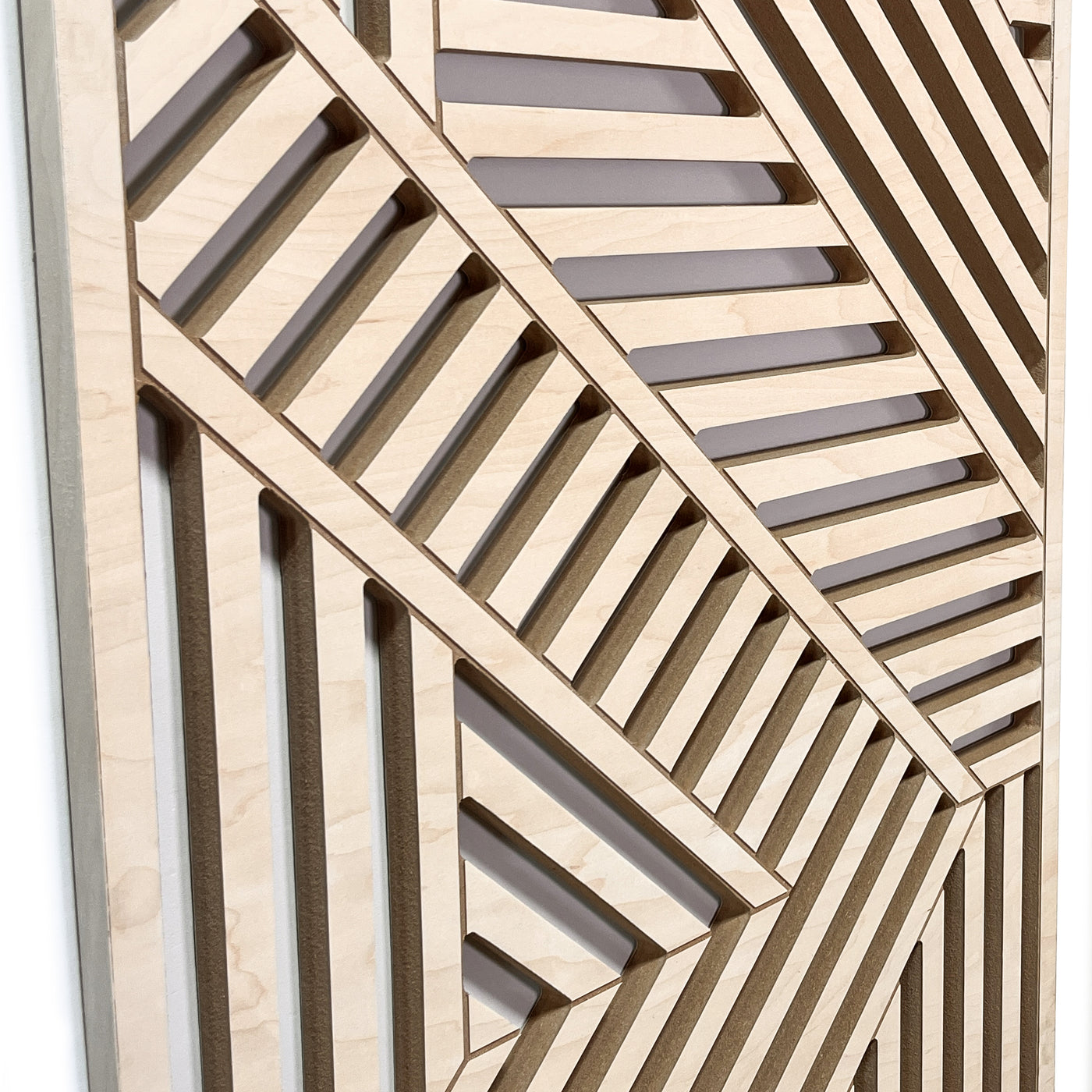 Geometric Cutouts Wood Wall Art (44" x 22") - Form11Studio