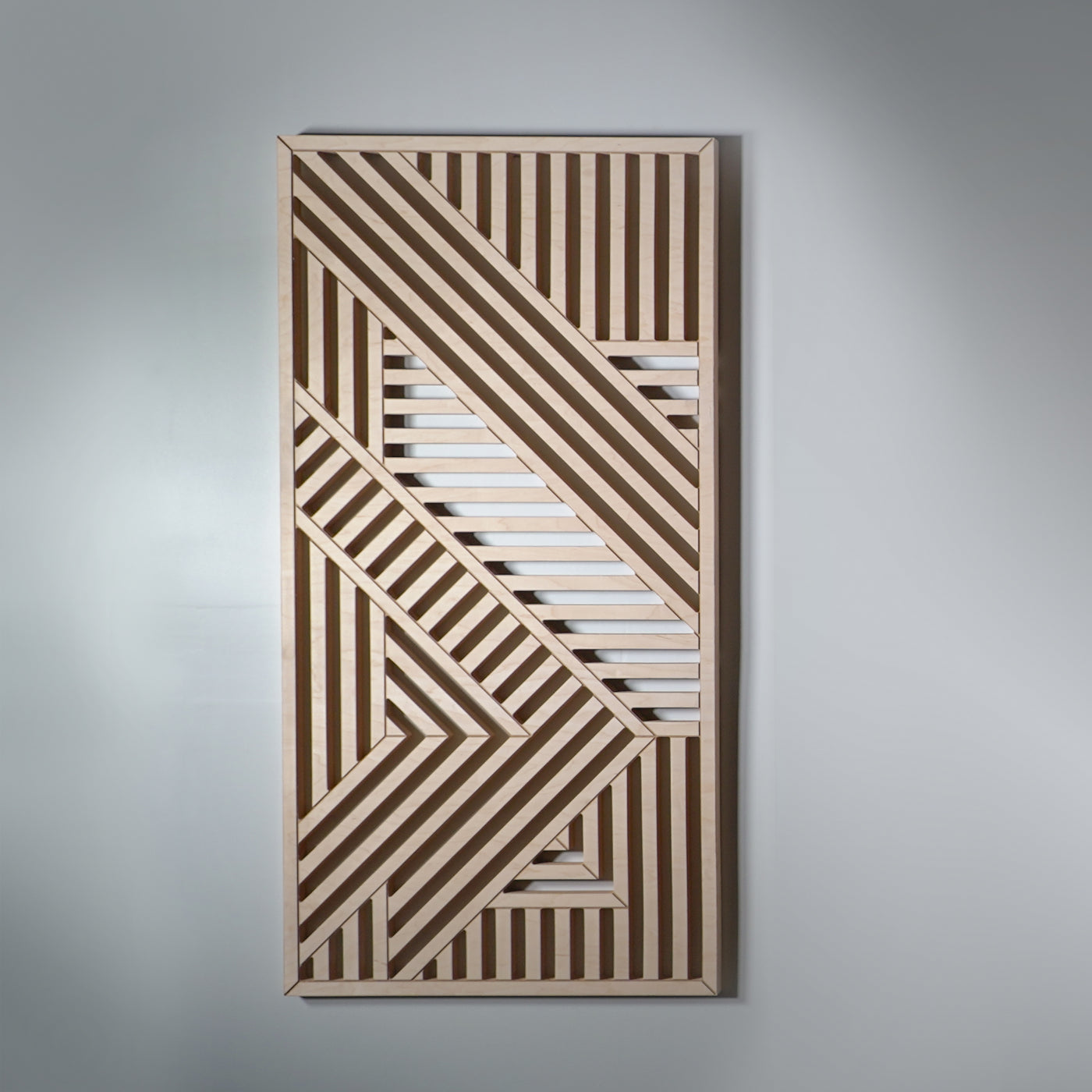 Geometric Cutouts Wood Wall Art (44" x 22") - Form11Studio