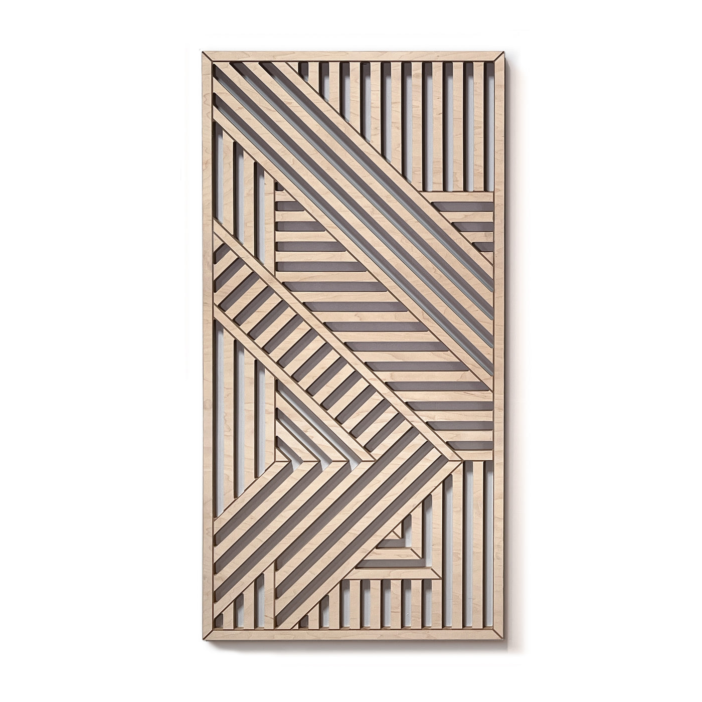 Geometric Cutouts Wood Wall Art (44" x 22") - Form11Studio