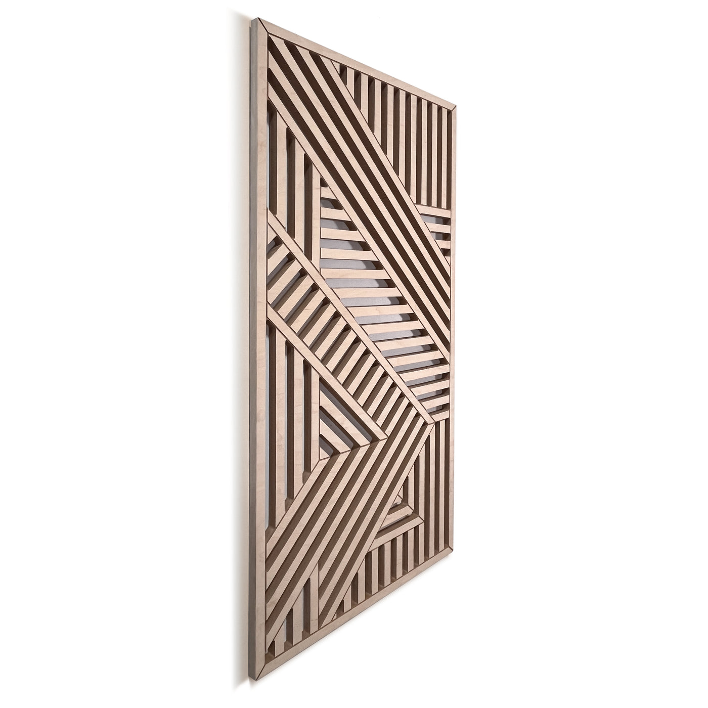 Geometric Cutouts Wood Wall Art (44" x 22") - Form11Studio