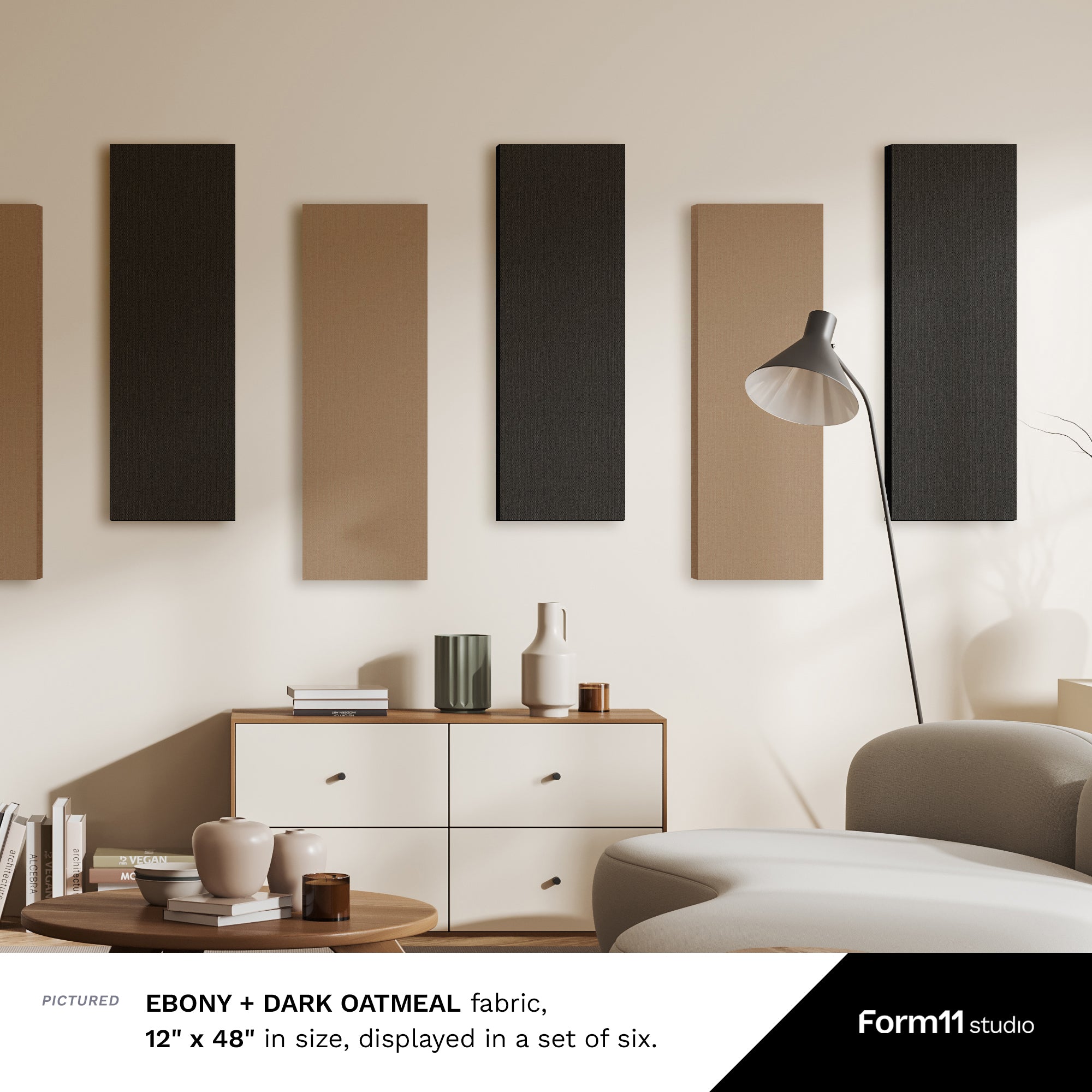 Fabric Acoustic Panel (Single Panel, Multiple Sizes & Colors Available) - Form11Studio