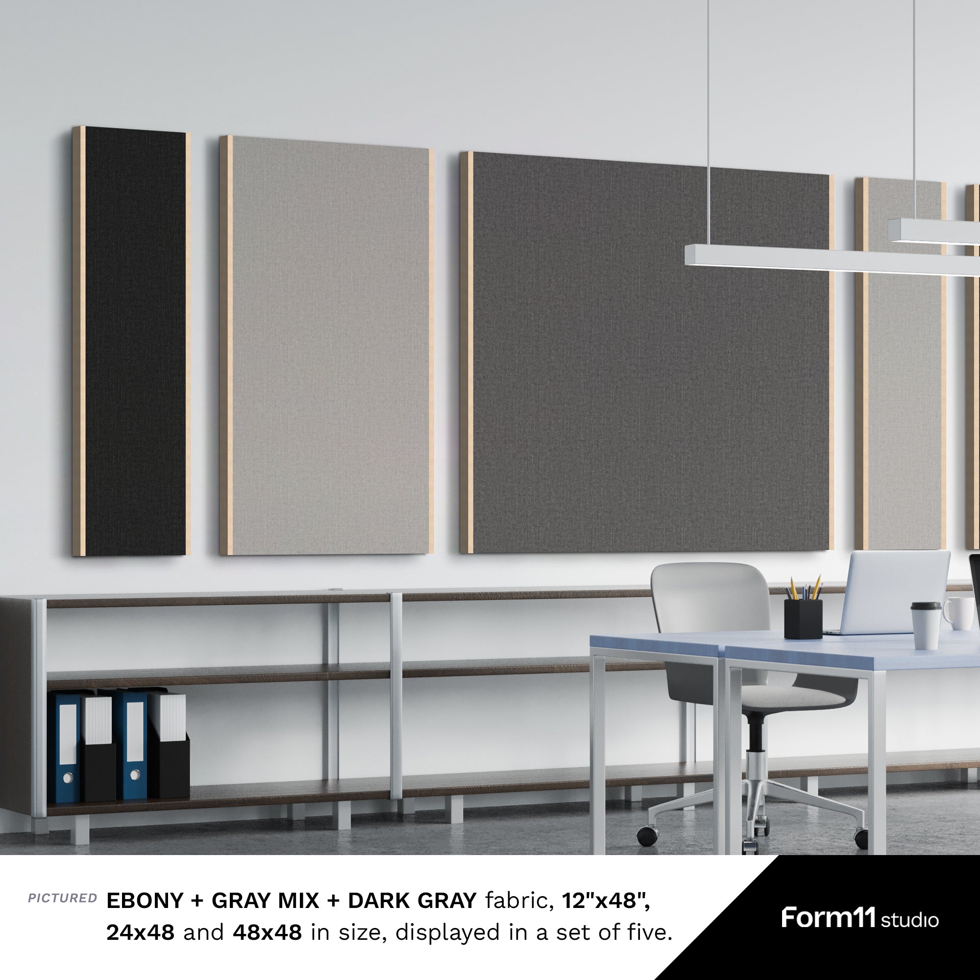 Wood Framed Acoustic Panel (Single Panel, Multiple Sizes & Colors Available) - Form11Studio