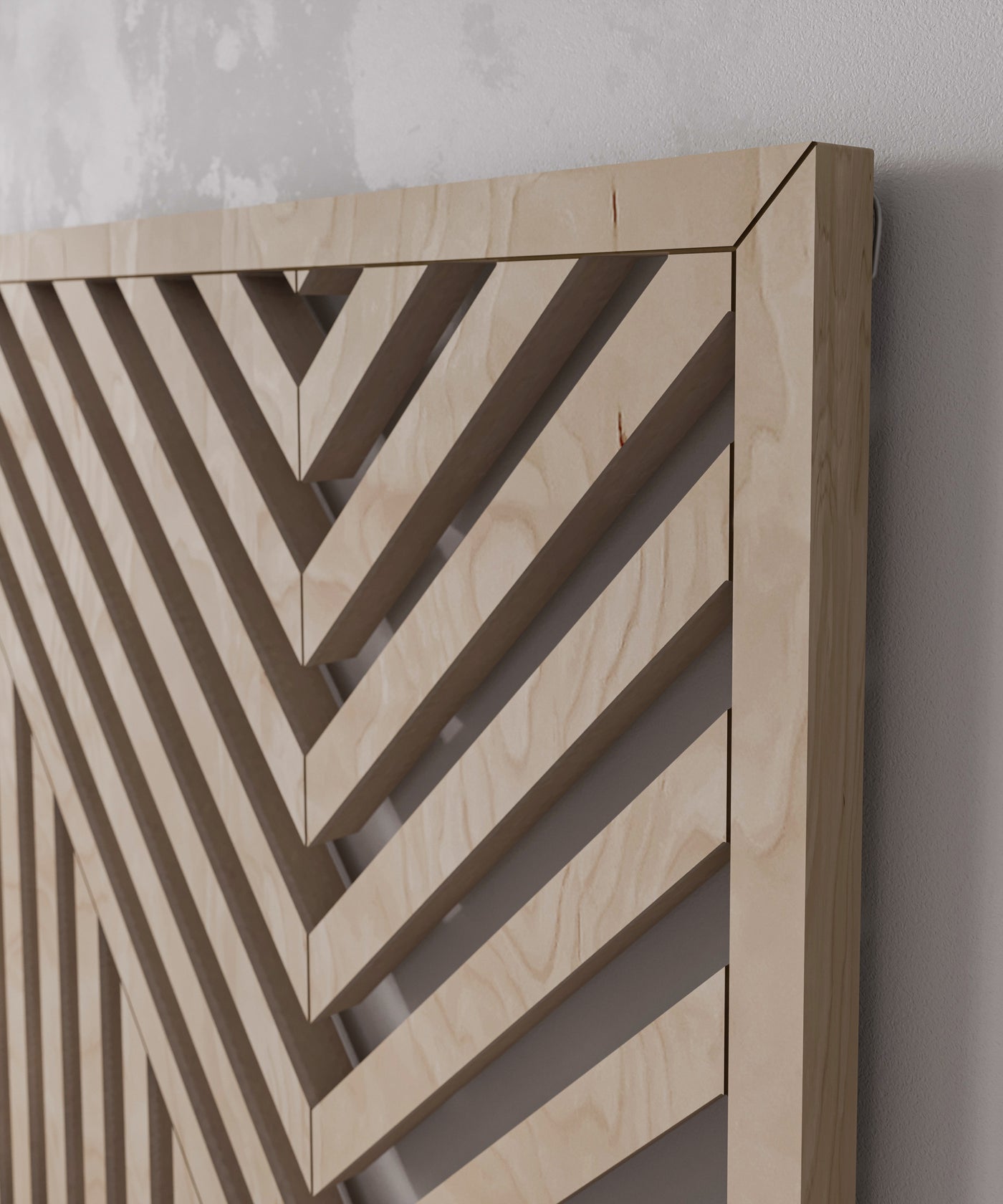 Maple Wood Wall Art Set of 2 – Geometric Abstract Decorative Panels & Wall Hangings for Home, Office & Living Room, Stylish Modern Rustic Decor