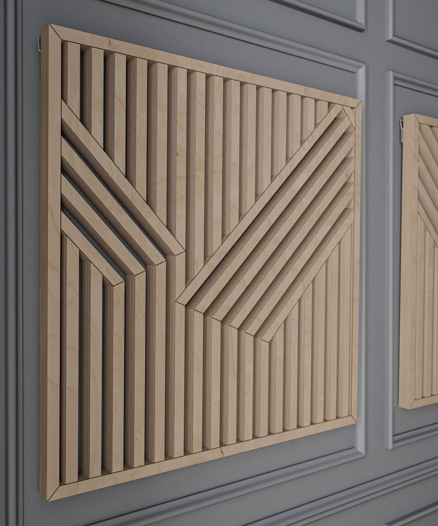 Maple Wood Wall Art Set of 3 – Modern Geometric & Abstract Decorative Panels, Accent Art for Home, Office, Living Room