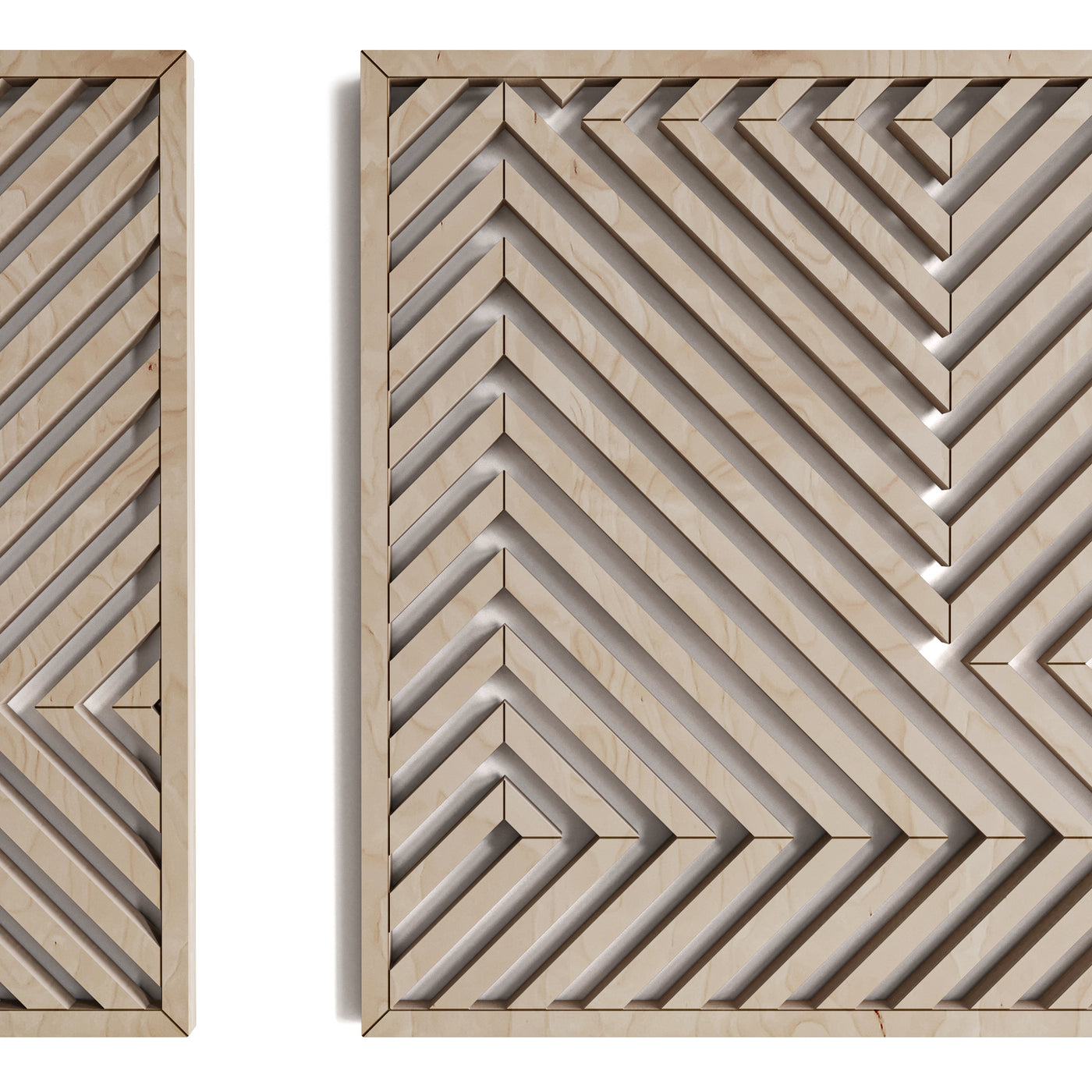 Modern Geometric Wood Wall Art (Set of 4) - Form11Studio