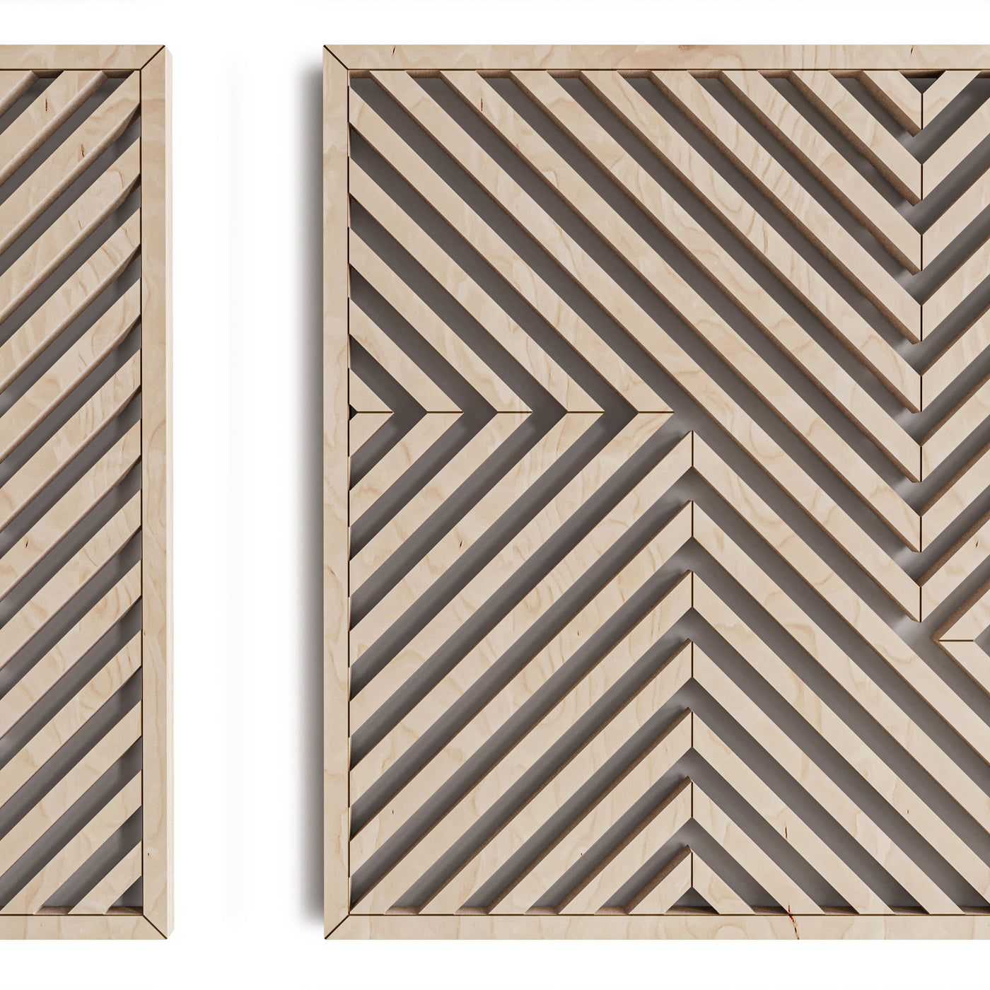 Modern Geometric Wood Wall Art (Set of 3) - Form11Studio