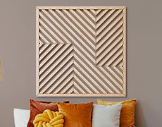 Modern Maple Geometric Wood Wall Art – Abstract Decorative Wall Hanging for Home, Ideal for Home, Office & Living Room Decor